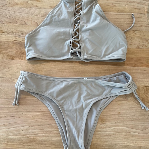 Gray Women's Swim Set - Picture 2 of 3